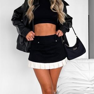 BRAND NEW white fox skirt